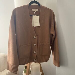Sezane Jady Cardigan in Camel, size Medium